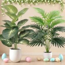 1 Bund großer künstlicher grüner Philodendron Pflanzen, geeignet für Außendekoration, Heim- und Bürodekoration, Tischgestecke, auch ideal für Hochzeiten, Geburtstage, Jahrestage, Ostern, Muttertag, Juni, St. Patrick's Day, Valentinstag, für Innen- und Außenbereich