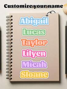 10Pcs Personalized Name Sticker-22 Styles,Custom Name Sticker,Waterproof Vinyl Sticker For Laptop Water Bottle Phone Case Cars Merchandise Decor Decal ,The Ideal Gifts For Teacher, Girl,Boy,Friends,Personalized Ornaments,Holiday Gifts,3 Sizes, Colorful, - Multicolor - View 36