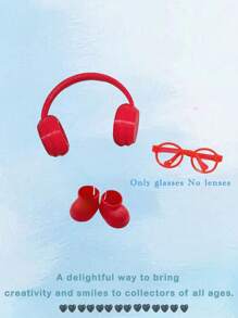 3pcs Doll Plastics Headphones Glasses Shoes For Labubu, Perfect DIY Fashion Gift Set For Teens, Students, Teachers, Bridesmaids & Friends | Ideal For Festivals, School Events, Holidays, Halloween, Autumn & Winter Celebrations, Christmas Decorations & Gifts | Great For Summer Vacations, Back To School, Outdoor Travel, Weddings, Family Trips & Travel Essentials (Doll Not Included)