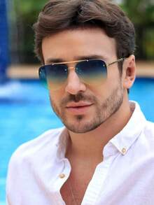 Aviator Sunglasses Dark Women Men Beautiful Style - 薄荷綠 - 查看 2