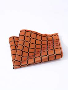 1 chiếc khăn vuông bỏ túi họa tiết kẻ caro trơn màu, khăn tay mỏng dành cho nam dùng trong đám cưới, tiệc, khăn quàng cổ hình tam giác, quà tặng cho nam giới - A - Xem 8