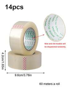 14pcs/1pc Multi-Functional Practical Sealing Box Transparent Tape High Viscosity Is Not Easy To Break Courier Packaging Logistics Turnover 4.2cm Wide Roll Tape A Roll Of Multi-Purpose For A Variety Of Places Moving Packing Tape School Office Tape Back To School