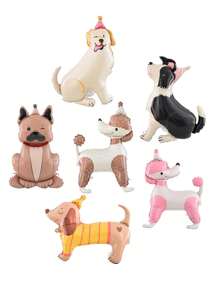 MECRLA 1pc/2pcs Pet Dog Balloons, 6 Styles Pet Dog, Happy Birthday Party Decor, Back To School, Animal Theme Party, Wall Decor, Outdoor Party Decor, Animal Balloons, Gift Balloons, Freestanding Balloons - A Variety Of Styles Available - View 13