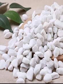 White Pebble Stones, Decorative Rocks, Suitable For Potted Plants, Home Decor, Outdoor Garden, Aquarium Landscape, 0.6-3cm, 100g/300g/500g/800g - Multicolor - View 4