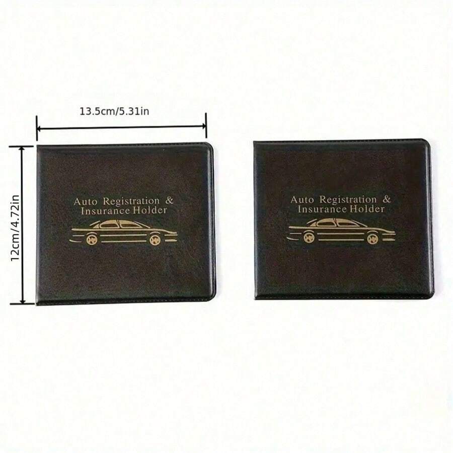 1PC PU Leather Vehicle Document Wallet Holder With Clear Pocket - Organizes Car Insurance, Registration Card, And Auto Documents - Ideal Gift For Men, Car, Truck, Motorcycle, And Trailer Owners