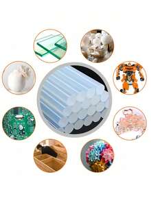 10/25/50pcs Highly Transparent Premium Silicone Hot Melt Glue Sticks, Clear Adhesive, Smooth, Odorless, Non-Drip, 0.27" X 3.95", Suitable For DIY Crafts, Woodworking And Repair Projects - Compatible With Most Glue Guns And Easy To Use, Tool Accessories
