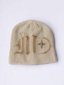 1 件女士时尚 Y2K 提花针织帽，温暖且适合秋冬休闲装 - A - 查看 15