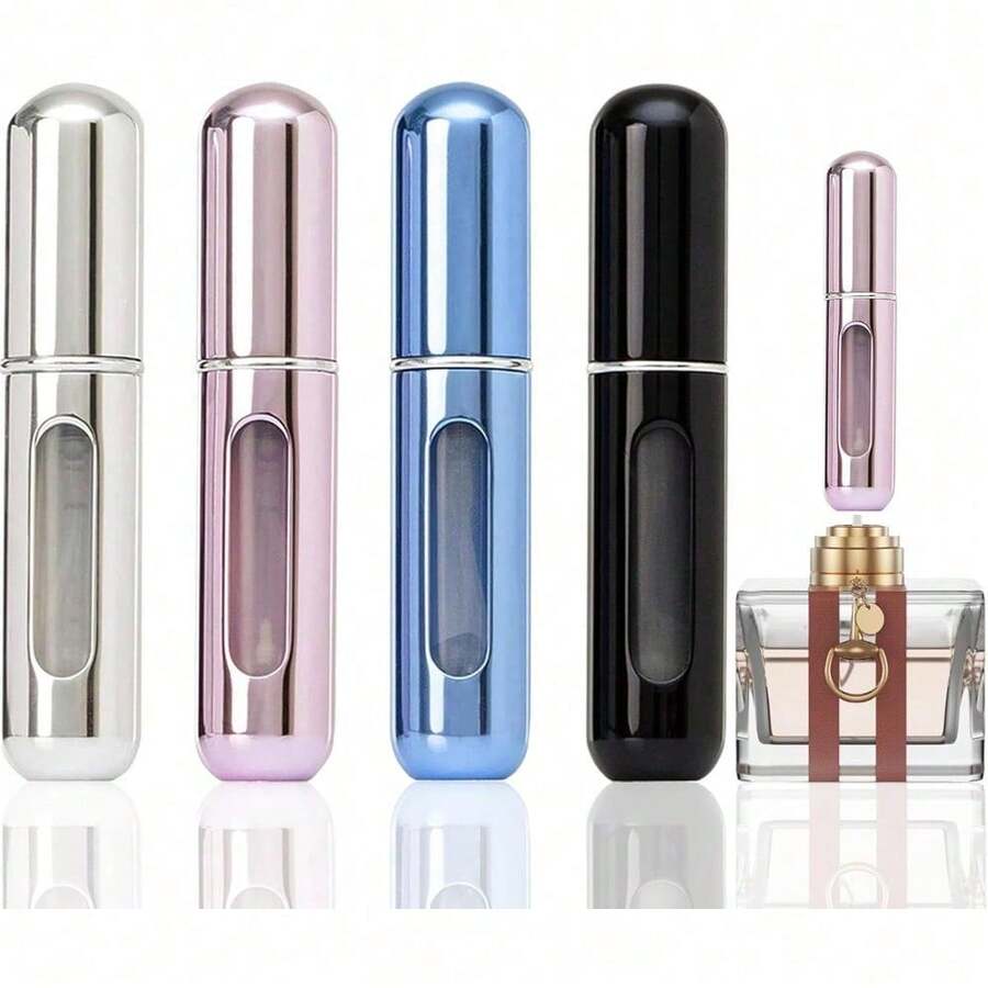 Portable Mini Refillable Perfume Atomizer Bottle, Travel Size Refillable Perfume Refill Bottle - Perfume Atomizer Refillables, Scent Pump Case, Small Perfume Spray 4 Pcs Pack Of 5 Ml - Nước hoa-A - Xem 1