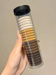 2 pachete/set elastice de păr multicolore, asortate, care acoperă negru clasic, tonuri pământii, culori macaron, stil minimalist și versatil - potrivite pentru fete, femei și bărbați, aplicabile pentru naveta, sport, acasă și toate scenariile, coadă de cal sigură, împletitură, cocuri fără a deteriora părul, suporturi pentru coadă de cal, elastice de păr, benzi de cauciuc pentru păr, șnururi, elastic de păr, accesorii pentru acasă, cadouri pentru femei, frânghie de păr - Multicolor - Vizualizare 5