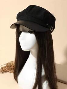 1顶女士搭扣装饰贝雷帽