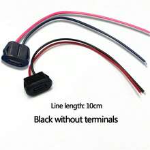 leooy Interfaz hembra de carga rápida de Tipo C de 2 pines, enchufe hembra de conector tipo Tipo C con placa fija y conector de soldadura para carga rápida, conector USB con instalación empotrada, contactos de cobre, puerto de carga ovalado para pequeños electrodomésticos/altavoces/lámparas de escritorio, terminal de conexión rápida - Multicolor - Ver 13