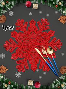 1/4/6pcs Christmas Arrow & Snowflake PVC Gold Foil Placemats, Christmas Hotel Restaurant Decor Heat Insulation Non-Slip Table Mats, Suitable For Wedding Party, Valentine's Day, Holiday Celebration, Picnic, Birthday Banquet Table Decoration - Multicolor - View 19