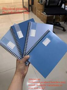 4 Packs - A5/B5 Spiral Notebooks - Coil Notebooks, Portable Account Books, Loose-Leaf Notebooks, Exercise Books, 40 Sheets Each, Simple Blue Cover, Coil Binding Writing Notebook - Suitable For Teacher's Day, Graduation Ceremony, Halloween, Christmas And Other Holiday Gifts Back To School