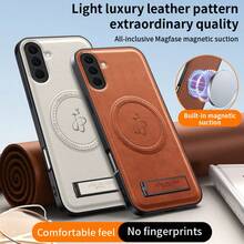 新品上市（手机支架保护壳）豪华防护手机壳，带防尘孔和加厚边缘，兼容三星 Galaxy S24 Ultra/S24 Plus/S24/S23 Ultra/S23 Plus/S23/S22 Ultra/S22 Plus/S22/S21 Ultra/S21 Plus/S21 FE/S23 FE/S20 Ultra/S20 Plus/S20 FE，防水防震防摔防刮。 - 棕色 - 查看 2