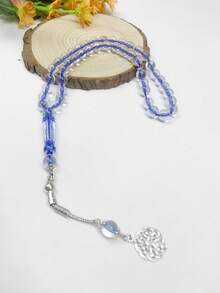 1条45颗10毫米串珠手链，简约优雅设计，日常祈祷念珠，配中国结吊坠 - 彩色 - 查看 3