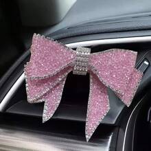 Car Air Vent Personalized Rhinestone Bow Air Freshener Decor Accessory - one-size - View 4