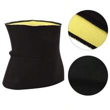 Adjustable Waistband With Sweat-Wicking And Non-Slip Center-Control Abdominal Shaping Belt Black And Fluorescent Yellow Design Suitable For Sports And Leisure Wear