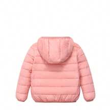 Kleine Mädchen Leichte Jacke mit Kapuze und Reißverschluss Einfarbig