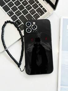 1 个黑色 TPU 深色动漫元素图案防震全覆盖手机壳和 1 个黑色串珠腕带，兼容 /Android/OPPO 手机，例如 16 Pro Max、Galaxy A51 4G、Galaxy A52、Galaxy S23 Ultra、Galaxy A13 4G、Galaxy S22 Ultra、OPPO A54、Galaxy A54、Galaxy A04E、Galaxy A34、Galaxy S25 Ultra 5G、Redmi Note 13、Galaxy A14、Galaxy A32 4G - 彩色 - 查看 1