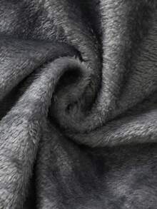 卡通企鹅刺绣抓绒连帽连体衣，婴儿款，冬季 - 黑與白 - 查看 6