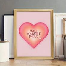 1pc 30*40cm(12*16inch)/40*60cm(16*24inch) Outer Framed Aura Angel Number Room Decor, Bedroom Wall Art Prints, Room Aesthetic Posters, Living Room Wall Collage Set Pictures, Inspirational Quotes, Cute And Stylish Dormitory Gallery Home Q - Vàng - Xem 5
