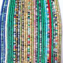 4x2mm Natural Gemstone Howlite Agate Quartz Jasper Cylinder Tube Beads Handmade DIY Women Bracelet Necklace Loose Spacer Beads For Jewelry Making DIY Accessories - Multicolor - View 3