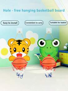 1套儿童卡通动物篮球套装，运动篮球玩具，包含迷你篮球和壁挂式气泵。这是一款室内外运动玩具，适合3岁以上男孩和女孩的互动球类玩具，可折叠篮球架，适合室内外运动投篮。