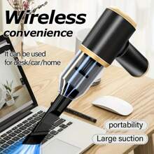 4-In-1 Powerful Suction Car Vacuum Cleaner, Wireless Handheld Vacuum Cleaner With High Power, Portable Wireless Vacuum Cleaner - Black - View 7