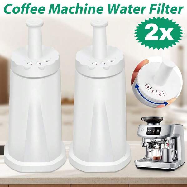 2Pcs Water Filter Compatible With Sage Coffee Machine Model SES 990/980/875/880/920/810, BES008, Replacement Cartridge With Activated Carbon And Ion Exchange Resin