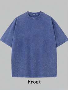 'Son Of God' Print T-Shirts For Men And Women, 100% Washed Cotton, Cotton T-Shirt, Gift Idea, Y2K Clothing, Funny Print T-Shirt For Unisex, Streetwear - 藍色 - 查看 2