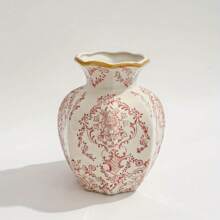 Cabin Kangaroo 1 pieza Nuevo jarrón de porcelana china de estilo azul y blanco, nueva decoración del hogar clásica, jarrón de flores para sala de estar, ornamentos de entrada, jarrón de flores de peonía vintage para decoración de habitación, jarrón de vidrio