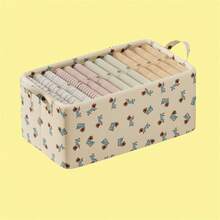 1pc Clothing Storage Box, Thickened Fabric Storage Basket, Clothes And Pants Storage Box, Dormitory Household Sundries Storage Basket, For Storing Baby Clothes And Dolls, Better Managing Space, Decorating Your Baby's Room