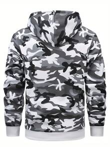 2 Pieces Of Men's Camouflage Loose Hooded Fleece Sweatshirts And Casual Sports Camouflage Patterned Trousers, Suitable For Autumn And Winter, Ideal For Gyms, Running, Streetwear Or Outdoor Activities, Hip-Hop Wear,The Size Is A Bit Small. It Is Recommended To Choose A Larger Size. - 迷彩顏色 - 查看 3