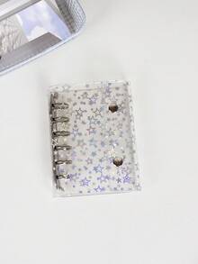 A6、A7、M5透明彩色星形螺旋笔记本套装，简约六孔活页夹笔记本封面贴纸，活页夹贴纸，学校用品必备 - 彩色 - 查看 10