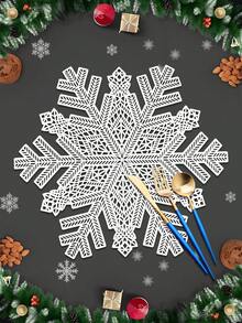 1/4/6pcs Christmas Arrow & Snowflake PVC Gold Foil Placemats, Christmas Hotel Restaurant Decor Heat Insulation Non-Slip Table Mats, Suitable For Wedding Party, Valentine's Day, Holiday Celebration, Picnic, Birthday Banquet Table Decoration - Multicolor - View 5