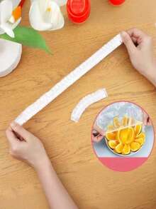 50/100/200/500pcs Disposable Food Wrap, Keeps Leftover Food Fresh, Elastic & Self-Sealing, Suitable For Covering Bowls & Dishes, Household Use