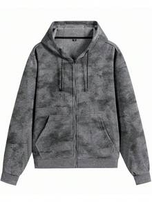 WASSUP OTHER Herren Jacke, Frühling/Herbst Herren Reißverschluss Kapuzenjacke, modisch bequeme Lässig Jacke, Fleece Alltagsjacke vielseitig einsetzbar