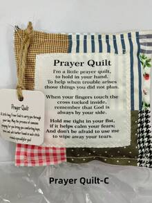 1 Gói Chăn Cầu Nguyện Có Thánh Giá Bên Trong - Chăn Cầu Nguyện Mini Bỏ Túi - Chăn Nhiều Màu Sắc May Thủ Công - Quà Tặng Khuyến Khích Tinh Thần Cơ Đốc Giáo Quà Tặng Sinh Nhật Quà Tặng Tốt Nghiệp Quà Tặng Giáng Sinh - Nhiều màu - Xem 1