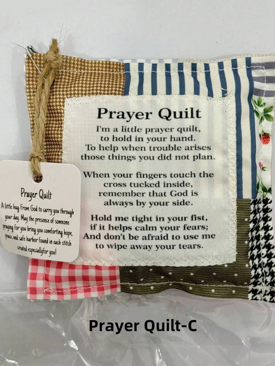 1 Gói Chăn Cầu Nguyện Có Thánh Giá Bên Trong - Chăn Cầu Nguyện Mini Bỏ Túi - Chăn Nhiều Màu Sắc May Thủ Công - Quà Tặng Khuyến Khích Tinh Thần Cơ Đốc Giáo Quà Tặng Sinh Nhật Quà Tặng Tốt Nghiệp Quà Tặng Giáng Sinh - Nhiều màu - Xem 1