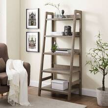Estantería de escalera Linon Tracey, gris, 5 estantes - Gris - Ver 2