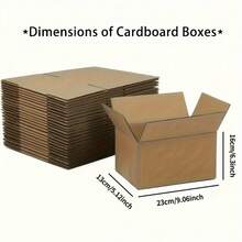 10pcs Small Item Transport Box Set, Brown Corrugated Cardboard Boxes With Lids, For Mailing Packages, Gift Packaging, Reinforced Christmas Express Gift Boxes