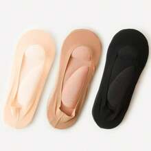 1/2/4 Pairs Women Minimalist Air Cushion Massage Boat Leg Warmers, Suitable For Flats And High Heels, Arch Support Invisible Leg Warmers With Sponge Insole