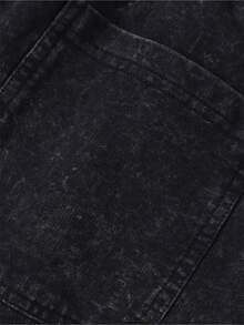 290g Washed, Romantic Pigeon Print Shorts, High-Quality Batik Cotton Men's Shorts, Suitable For Daily Wear, Adjustable Drawstring Waist Circumference, Elastic Waistband And Pocket, Holiday Gift - 黑色 - 查看 3