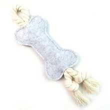 Dog Gnawing Rope Toy, Gnawing Teeth Pet Toy, Puzzle Interactive Felt Dog Chewing Toy, Assorted Color - Xám - Xem 6