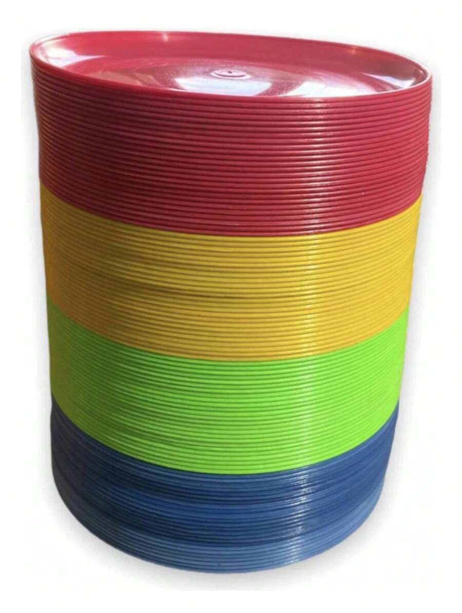 Taco Plate 100 Pieces 5 Assorted Colors Plastic - 彩色 - 查看 1