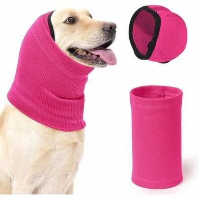 HomeChi Orejeras Relajantes para Perros, Versión Mejorada Ultrasilenciosa Protección Auditiva Ajustable Ultra Silenciosa, Reducción de Ruido por Fuegos Artificiales y Alivio Ansiedad Canina(Fucsia, S)