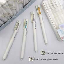 2pcs Time Timer Gel Pen With Rotatable Refill, Easy Creative Pen For Students, 0.5mm Black, For Office School, Home, Writing & Gift,(Color Random) - Multicolor - View 2