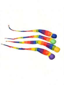 1 件 - 全新 2025 柔软彩虹游戏球，带彗星尾巴，23.6 英寸，儿童室内/室外运动玩具，趣味抛掷礼物，派对礼品，派对礼品 | 彩虹游戏球，色彩鲜艳