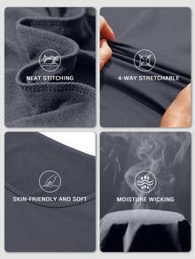 3 Pack Thermal Underwear For Boyfriend Style Men Long Johns Fleece Lined Soft And Warm Set Base Layer For Cold Weather - 黑-黑-灰 - 查看 3