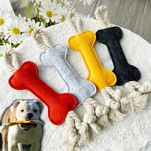 Dog Gnawing Rope Toy, Gnawing Teeth Pet Toy, Puzzle Interactive Felt Dog Chewing Toy, Assorted Color - Xám - Xem 3